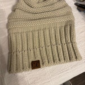 C.C Soft Knit Slouchy Beanie in Light Beige